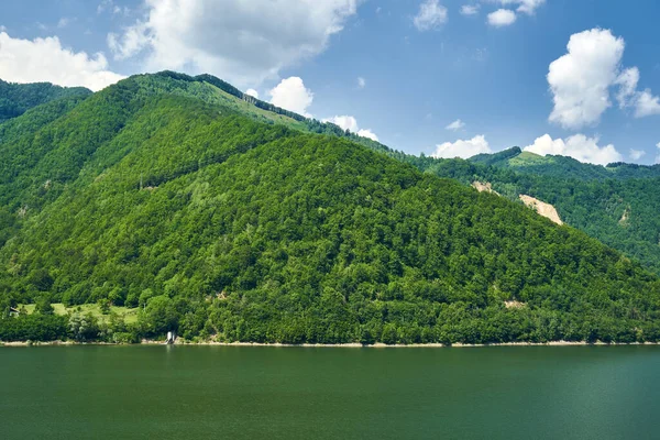 Vista Idílica Lago Montaña Hermoso Día Verano — Foto de Stock