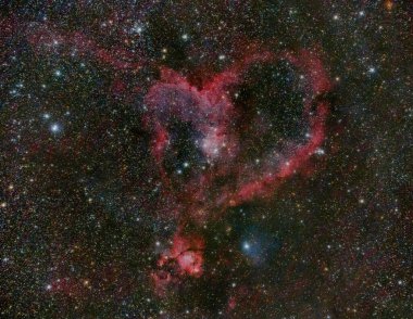 Kalp nebulası (IC 1805) Kuzey Yarımküre 'de çekildi