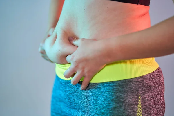 Penutup Tubuh Wanita Yang Kelebihan Berat Badan — Stok Foto