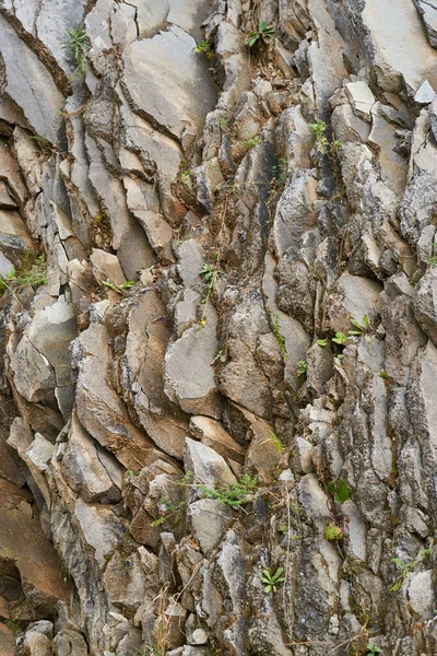 放棄された採石場の地質層の様々な岩の形成 — ストック写真