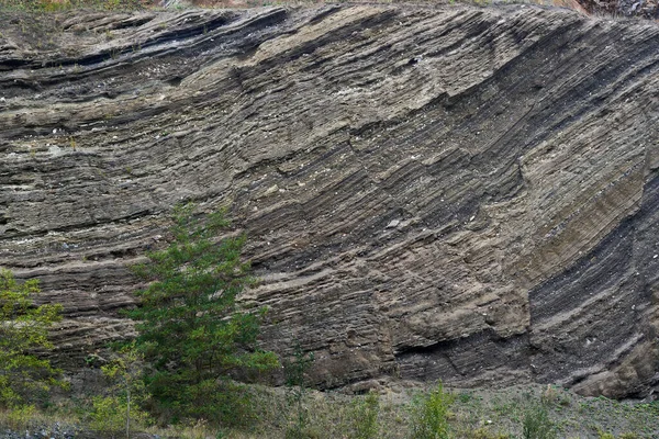 Diverse Rotsformaties Geologische Lagen Een Verlaten Steengroeve — Stockfoto