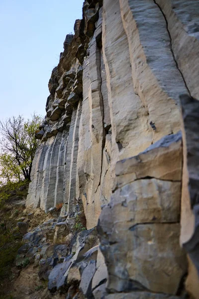Colunas Basalto Formadas Através Vulcão Extinto — Fotografia de Stock