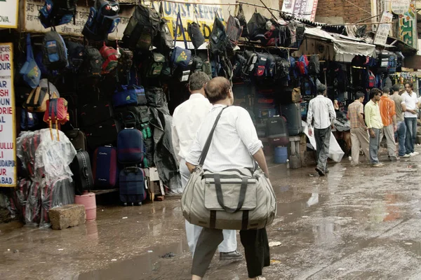 Old Delhi India Luglio 2007 Strade Affollate Della Vecchia Delhi — Foto Stock