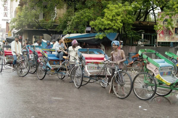 Starego Delhi Indie Lipca 2007 Zatłoczone Ulice Old Delhi Indiach — Zdjęcie stockowe