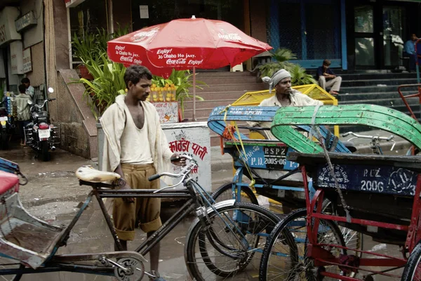 Old Delhi India Julio 2007 Calles Concurridas Vieja Delhi India — Foto de Stock