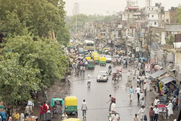 Old Delhi Inde Juillet 2007 Rues Bondées Vieux Delhi Inde — Photo