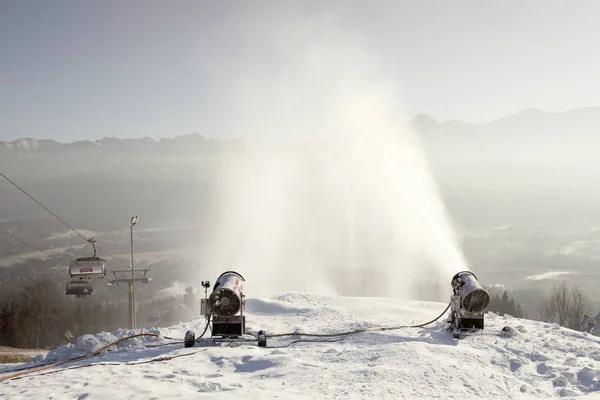 Zakopane Polsko Března 2016 Zakopane Tatrách Zimním Období Pohled Gubaluvka — Stock fotografie