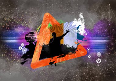 Büyük müzik etkinliği. Poster veya afiş için arkaplan hazır.