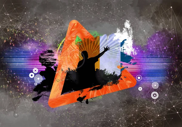 Büyük müzik etkinliği. Poster veya afiş için arkaplan hazır.