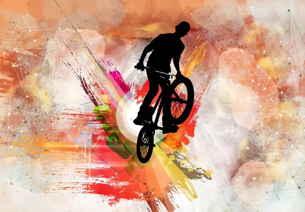 Векторная Иллюстрация Велосипедного Прыгуна — стоковое фото
