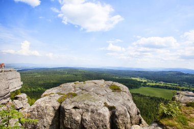 Sudety dağın orman Polonya