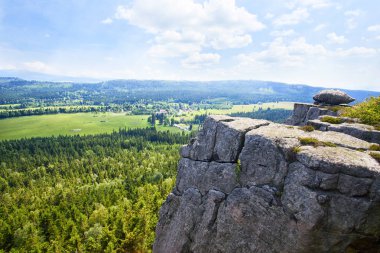 Sudety dağın orman Polonya