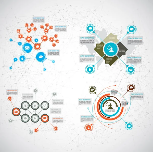 Infografías Plantillas Negocios Ilustración Vectorial — Archivo Imágenes Vectoriales