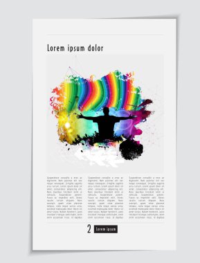 Müzik dergi, broşür düzeni düzenlenebilir için kolay