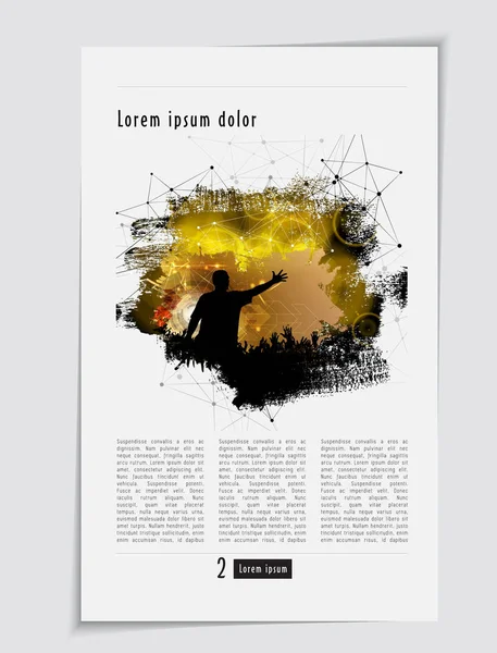 Magazine Musique Mise Page Brochure Facile Modifier — Image vectorielle