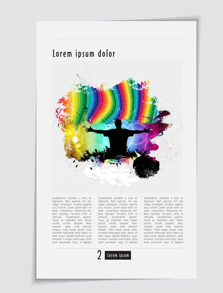 Revista Música Layout Brochura Fácil Editável — Vetor de Stock