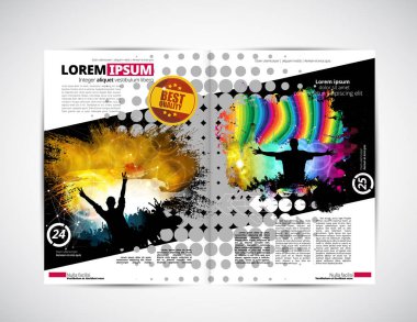 Müzik dergi, broşür düzeni düzenlenebilir için kolay