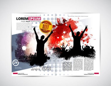 Müzik dergi, broşür düzeni düzenlenebilir için kolay