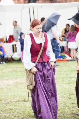 Czersk, Polonya - 23 Haziran, 2018: tarihsel piknik 