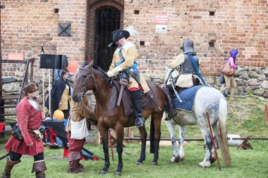 Czersk, Polonya - 23 Haziran, 2018: tarihsel piknik 