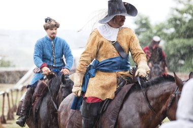 Czersk, Polonya - 23 Haziran, 2018: tarihsel piknik 
