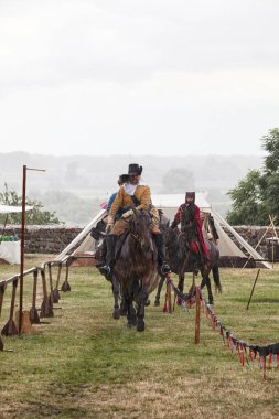 Czersk, Polonya - 23 Haziran, 2018: tarihsel piknik 