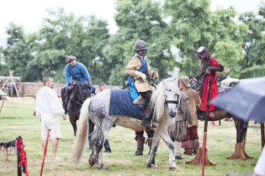Czersk, Polonya - 23 Haziran, 2018: tarihsel piknik 