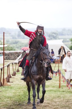 Czersk, Polonya - 23 Haziran, 2018: tarihsel piknik 
