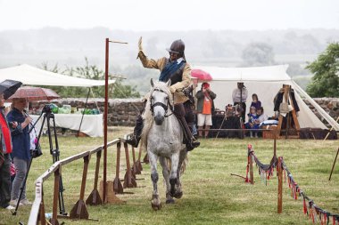 Czersk, Polonya - 23 Haziran, 2018: tarihsel piknik 
