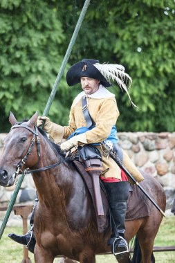 Czersk, Polonya - 23 Haziran, 2018: tarihsel piknik 