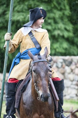 Czersk, Polonya - 23 Haziran, 2018: tarihsel piknik 