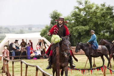 Czersk, Polonya - 23 Haziran, 2018: tarihsel piknik 