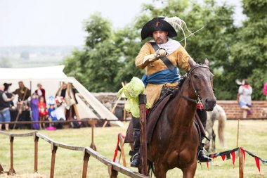 Czersk, Polonya - 23 Haziran, 2018: tarihsel piknik 