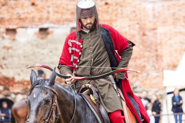 Czersk, Polonya - 23 Haziran, 2018: tarihsel piknik 