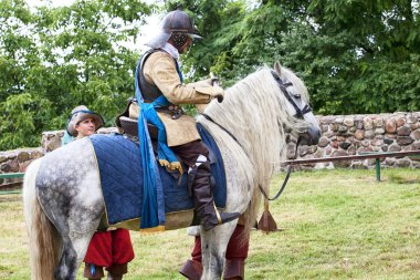 Czersk, Polonya - 23 Haziran, 2018: tarihsel piknik 