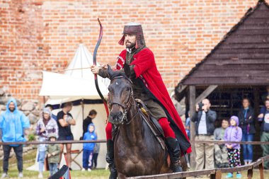 Czersk, Polonya - 23 Haziran, 2018: tarihsel piknik 
