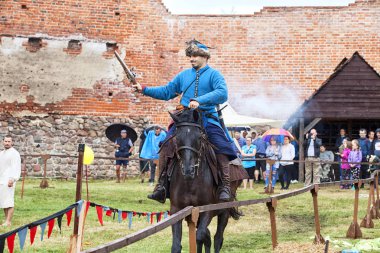 Czersk, Polonya - 23 Haziran, 2018: tarihsel piknik 