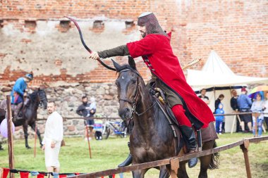 Czersk, Polonya - 23 Haziran, 2018: tarihsel piknik 