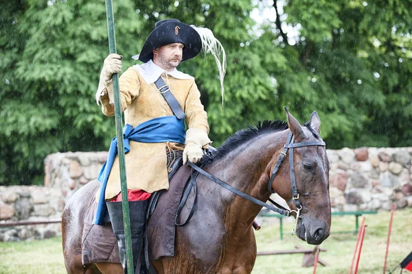 Czersk Poland June 2018 Historical Picnic Swedes Castle Horse Show — Stock Photo, Image