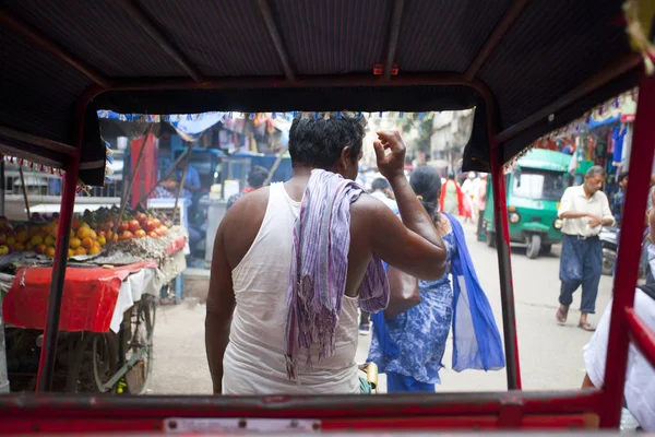 Nuova Delhi India Luglio 2018 Vista Sulla Strada Affollata Con — Foto Stock