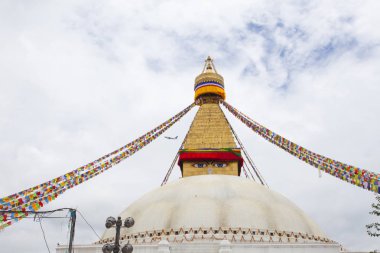 Boudha Stupa Boudhanath, Katmandu, Nepal olarak. UNESCO Dünya Miras Listesi 