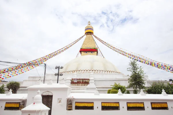 Boudhanath 카트만두 네팔에서에서 Boudha Stupa입니다 유네스코 사이트 — 스톡 사진