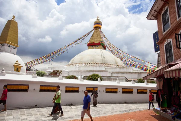 Kathmandu Nepal Luglio 2018 Boudha Stupa Boudhanath Kathmandu Nepal Patrimonio — Foto Stock