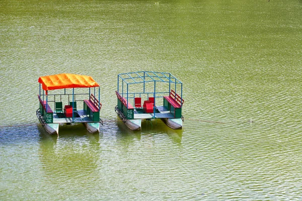 Kleine Holzboote Auf Dem Phewa See Pokhara Nepal — Stockfoto