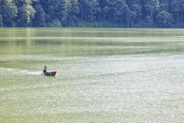 Kleines Holzboot Auf Dem Phewa See Pokhara Nepal — Stockfoto