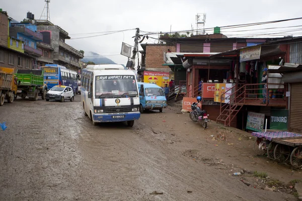 Kathmandu Nepal Lipca 2018 Popularne Ciężarówki Kolorowe Urządzone Nepalska Stylu — Zdjęcie stockowe