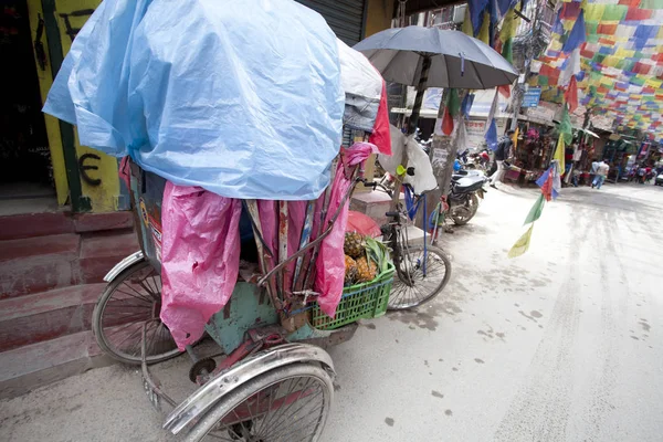 Kathmandu Nepal Julio 2018 Calle Distrito Thamel Katmandú Thamel Una —  Fotos de Stock