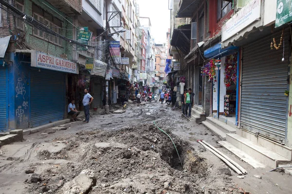 Kathmandu Nepal Luglio 2018 Street Nel Distretto Thamel Kathmandu Thamel — Foto Stock