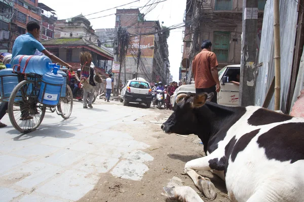 Kathmandu Nepal Juli 2018 Straat Het Centrum Van Het District — Stockfoto