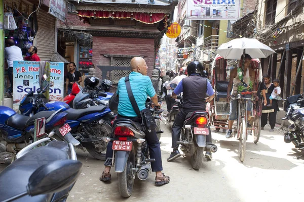 Kathmandu Nepal Luglio 2018 Street Nel Distretto Thamel Kathmandu Thamel — Foto Stock